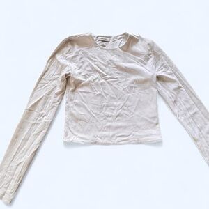 Aritzia Beige Long Sleeve Top